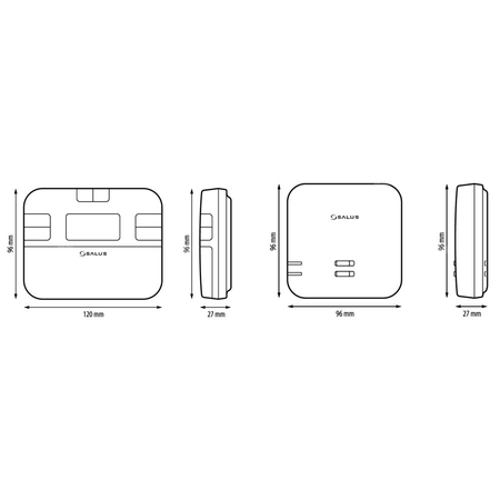 Bezprzewodowy, tygodniowy, natynkowy, elektroniczny termostat SALUS RT510RF+