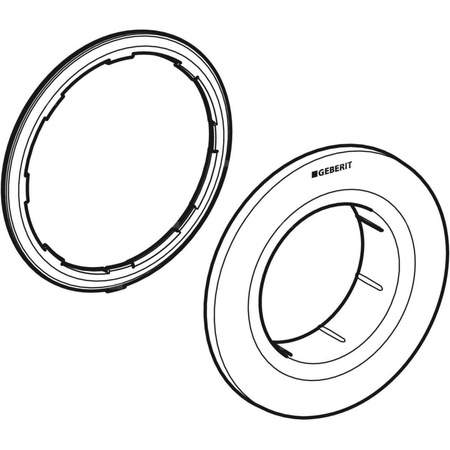 Rozetka Geberit do zdalnego uruchamiania spłukiwania typ 01, okrągły, przycisk podtynkowy: Chrom błyszczący
