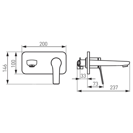 Bateria umywalkowa FERRO STRATOS BLACK, czarny