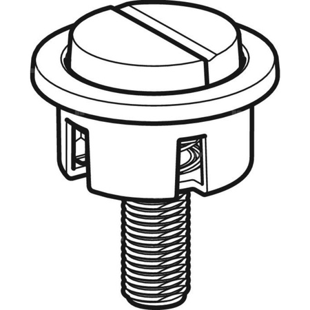 Przycisk Geberit do zaworu spustowego typ 290: Model=Spłukiwanie dwudzielne, Chrom błyszczący