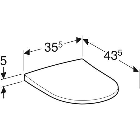 Deska sedesowa Geberit Acanto: Wolne opadanie=Tak, Zawiasy wypinane=Nie, Mocowanie=Od góry, Biały / Błyszczący
