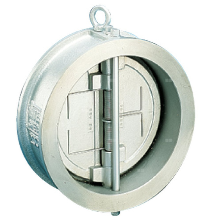 Zawór zwrotny międzykołnierzowy, zamknięcie - płytka dwudzielna wspomagana sprężyną, typ 825, Pnom 2,5 MPa, DN 50