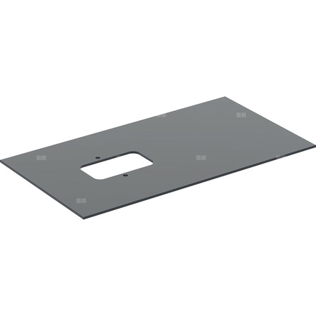 Szklana półka Geberit do dolnej szafki pod umywalkę stawianą na blat Citterio: Czarny, Szerokość umywalki=90cm