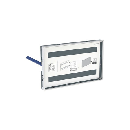 Płytka nośna Geberit z ramką, do płyty przykrywającej Omega, zlicowana z powierzchnią ściany: Chrom błyszczący