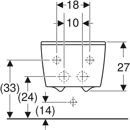 Bidet wiszący Geberit Xeno², ukryte mocowania: T=54cm, Przelew=Bez, Biały / KeraTect