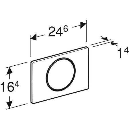 Przycisk uruchamiający Geberit Sigma10, przedni, czarny mat, easy-to-clean, okrągły