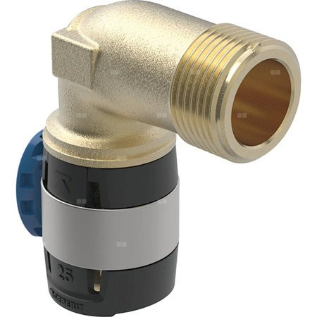 Kolano przejściowe 90' GEBERIT FlowFit, brąz bezołowiowy, 1'' x 32 mm (GZ x łącznik zaprasowywany)