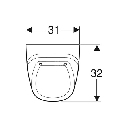 Pokrywa pisuaru Geberit Pareo: Wolne opadanie=Nie, Biały