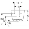 Bidet wiszący Geberit ONE, ukryte mocowania: T=54cm, Przelew=Niewidoczny, Biały / KeraTect
