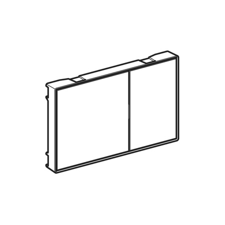 Ramka wyrównująca Geberit do przycisku uruchamiającego Sigma60, prostokątny: Materiał=Cynkowy odlew ciśnieniowy