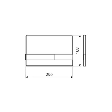 Płytka przyciskowa do WC dwustopniowa chrom tworzywo sztuczne