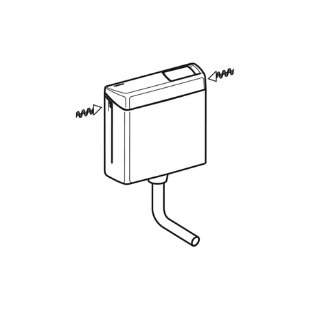 Pokrywa spłuczki Geberit do spłuczki natynkowej AP123: Biały-alpin