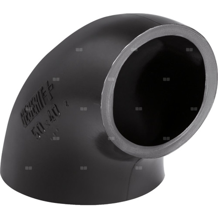 Kolano redukcyjne 90' GEBERIT HDPE redukcja, PE / polietylen, 63 mm, DN 60 x 50 mm x DN 50 (króciec)