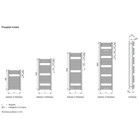 Grzejnik drabinkowy ZEHNDER Virando Bow, wym. 786 x 745 mm, kolor biały RAL9016, moc 585W
