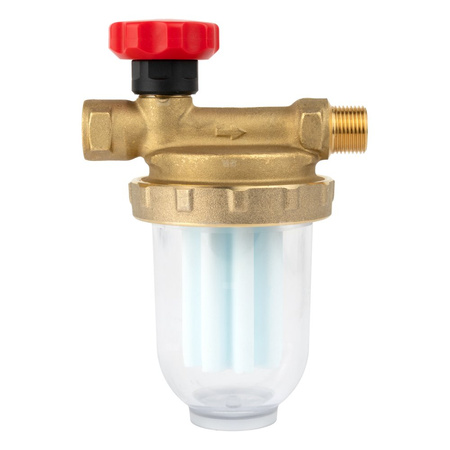 Filtr olejowy AFRISO V500Si jednorurowy fi 3/8'' x 3/8'' GW x GZ, z wkładem plastikowym, maks. przepływ 250 l/h