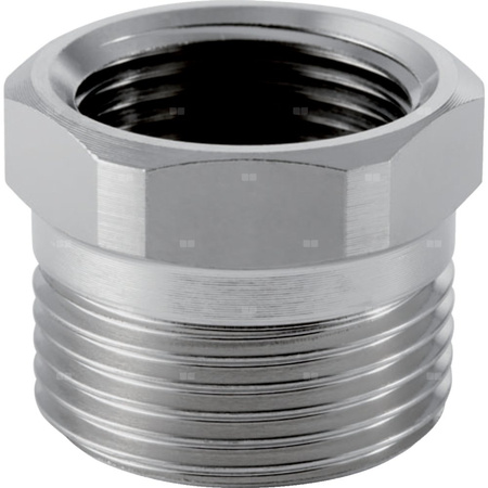 Złączka przejściowa GEBERIT MeplaTherm, mosiądz nikiel (niklowanie) / mosiądz (niklowanie), 22 mm x 1/2' (GW x eurokonus)