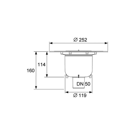 TECEdrainpoint S - odplyw pionowy z kolnierzem uniwersal