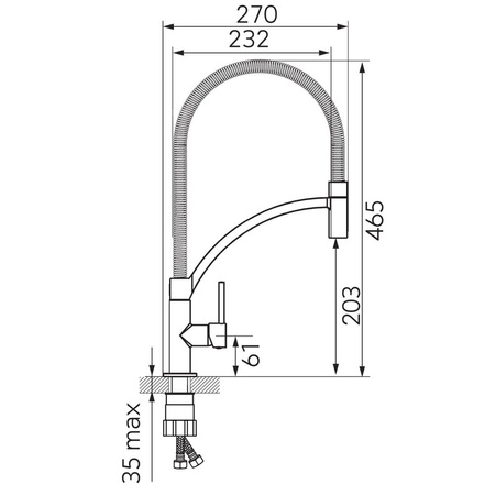 Bateria zlewozmywakowa stojąca FERRO MAESTRO, kolor chrom