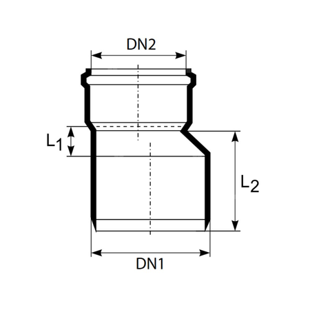 Złącze MAGNAPLAST KG 2000 KGR redukcja, PP-md (zielony), DN 250 x DN 200 (ww x wz), do kanalizacji