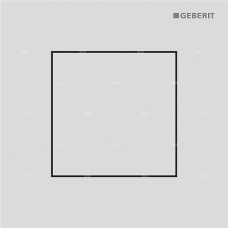 Pneumatyczny zawór spłukujący Geberit do pisuaru, ręczny, Typ 40, stal nierdzewna biały mat, prostokątny