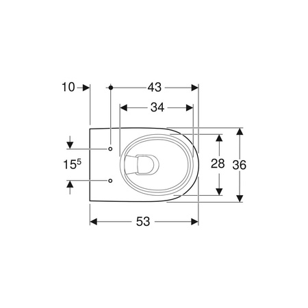Deska sedesowa Geberit Selnova, mocowanie od góry: Wolne opadanie=Tak, Zawiasy wypinane=Nie, Mocowanie=Od góry, Biały / Błyszczący