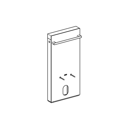 Pokrywa do modułu sanitarnego Geberit Monolith do bidetu: Średnioszary Perlglimmer / Aluminium szczotkowane