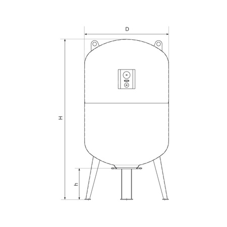Naczynie wzbiorcze stojące PNEUMATEX (IMI HYDRONIC) SH 300.25, pojemność 300 l, 25 bar / 120'C, kolor niebieski, do instalacji chłodn.solar.C.O.
