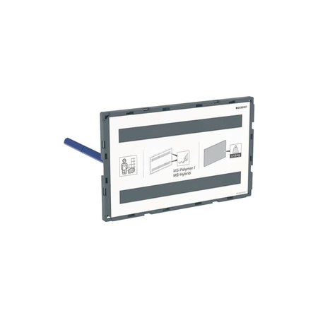 Płytka nośna Geberit z ramką, do płyty przykrywającej Omega, zlicowana z powierzchnią ściany: Chrom błyszczący