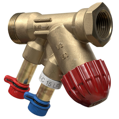Zawór równoważący TA (IMI HYDRONIC) TBV-C LF ametal Eurokonus x Gwint wewnętrzny DN 15, max. 120'C