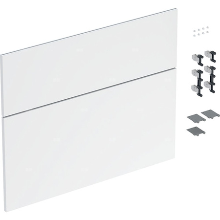 Zestaw frontów szuflad (2 szt.) do dolnej szafki pod umywalkę GEBERIT iCon, kol. biały wysoki połysk szer.750 mm
