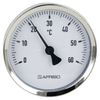 Termometr bimetaliczny AFRISO BiTh fi 63 mm 0…60'C tuleja 40 mm połączenie ax