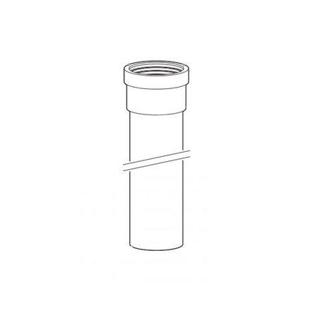 Przewód (3238), spalinowy lub powietrzny fi80 L = 2000 mm, PP biały