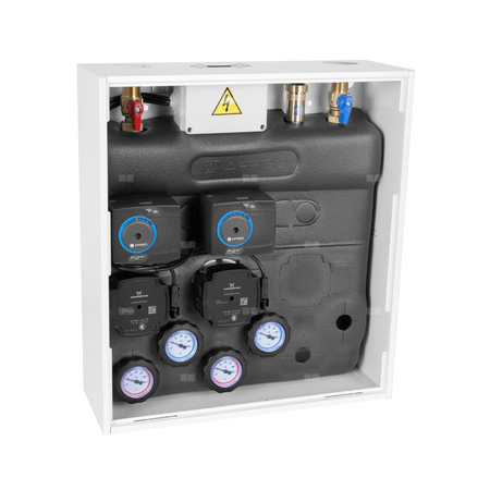 Grupa pompowa AFRISO PrimoBox AZB 255 GZ x GW 3/4'' x 3/4'', z izolacją, z siłownikiem arm 141