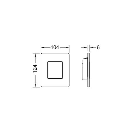 Przycisk spłukujący do stelaża do pisuaru (Mechaniczny) TECE solid metal, kolor chrom połysk