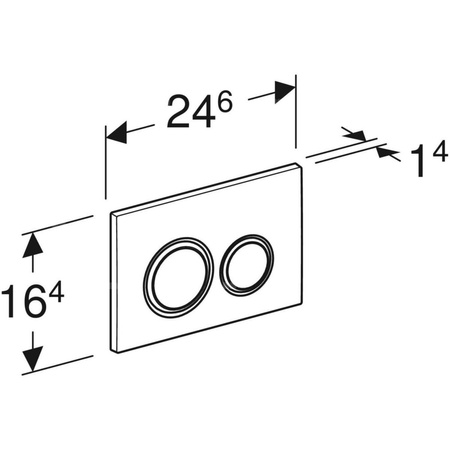 Przycisk uruchamiający Geberit Sigma50, przedni, amerykański orzech włoski, pierścienie: mosiądz, okrągły