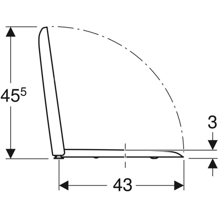 Deska sedesowa Geberit iCon Square: Wolne opadanie=Tak, Zawiasy wypinane=Tak, Mocowanie=Od góry, Biały / Błyszczący