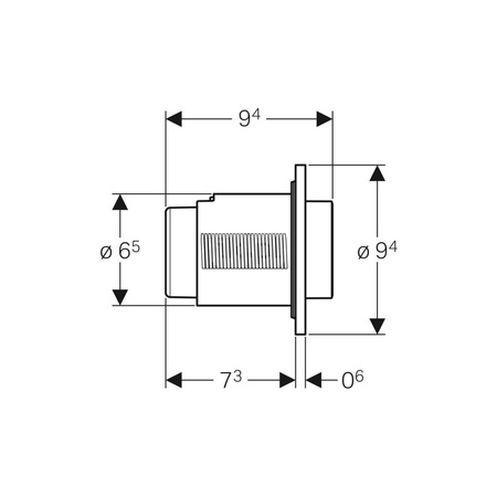 Uniwersalna skrzynka montażowa Geberit z obudową ochronną, do zdalnego uruchamiania spłukiwania typy 01 i 10