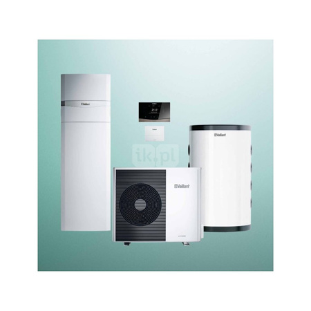 Pakiet Systemowy OZE - Pompa ciepła powietrze-woda split VAILLANT VWL 35/5AS aroTHERM 3.6 kW 400 V + Centrala grzewcza uniTOWER VWL 58/5IS + Zasobnik buforowy VP RW 45/2B + Regulator sensoCOMFORT VRC 720