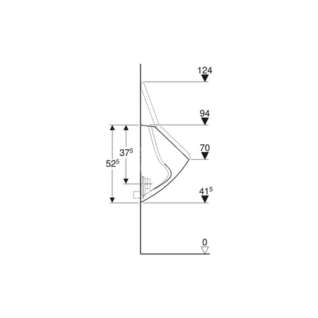 Pokrywa pisuaru Geberit Pareo: Wolne opadanie=Nie, Biały