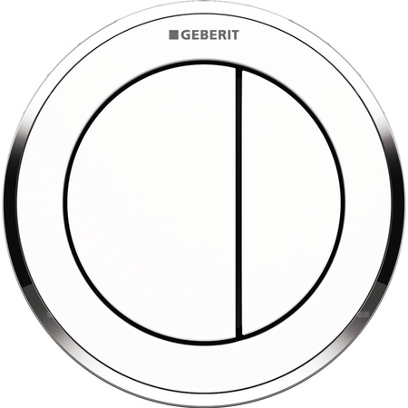 Pneumatyczny przycisk uruchamiający WC Geberit Typ 10, ręczny, podtynkowy, Sigma 8cm dwudzielny, biały-chrom