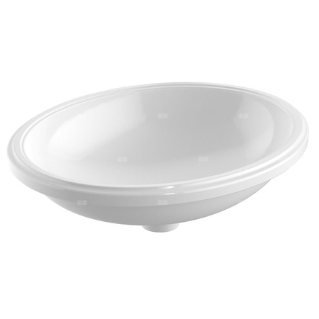 Umywalka GEBERIT Variform owalna, biała, 560mm, bez otworu na baterię, bez odpływu przelewowego, bez półki