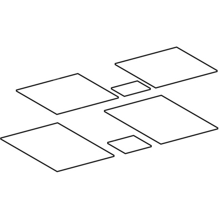 Zestaw mat antypoślizgowych Geberit myDay (6 szt.): Szerokość umywalki=80cm