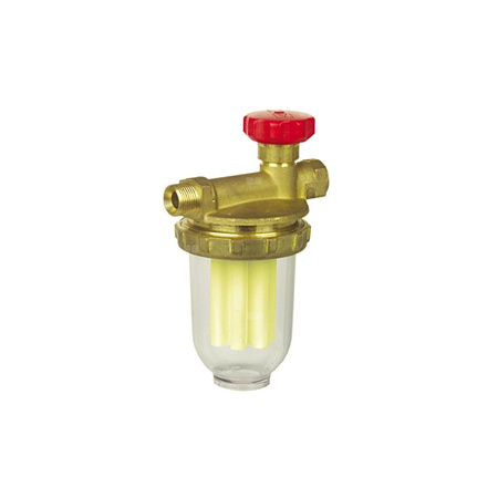 Filtr olejowy AFRISO V500Si jednorurowy fi 3/8'' x 3/8'' GW x GZ, z wkładem plastikowym, maks. przepływ 250 l/h
