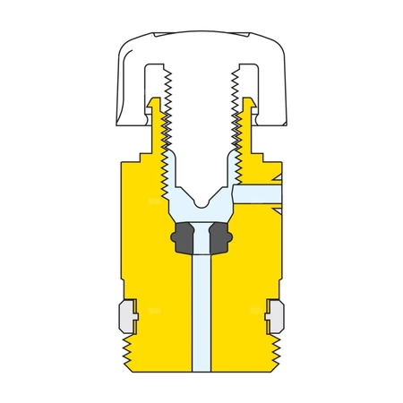 Ręczny zawór odpowietrzający do grzejników z zamknięciem gumowym 1/8" GZ