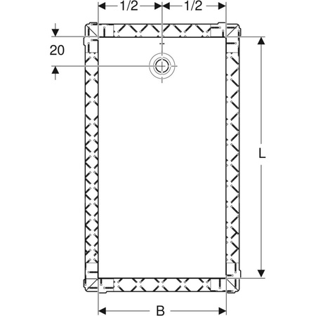 Brodzik prostokątny Geberit Olona z włókniną uszczelniającą: 160x80cm, Biały / Matowy