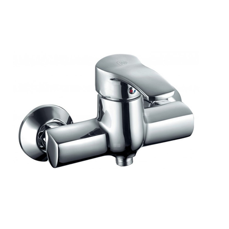 Bateria natryskowa ścienna KFA Armatura KWARC, kolor chrom