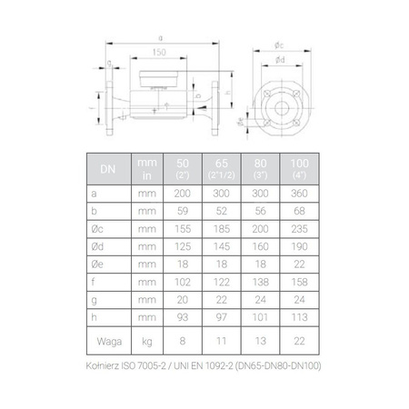 Ciepłomierz ultradźwiękowy rozdzielny z wewnętrznym Modułem M-BUS, typu HYDROSONIS UP DN 40 Qp=10 m3/h, Tmax: 130st.C, L=300 mm