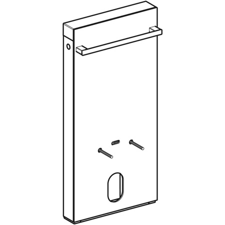 Moduł sanitarny do bidetu GEBERIT Monolith, 1010 mm x 480 mm x 106 mm, regulacja wysokości, front: lava, bok: czarny