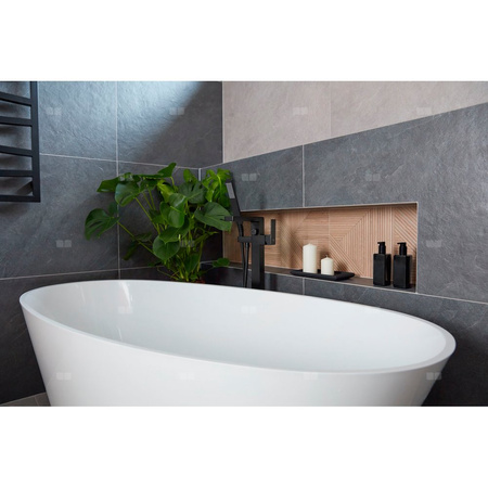 Bateria wannowa stojąca KFA Armatura LOGON, kolor czarny