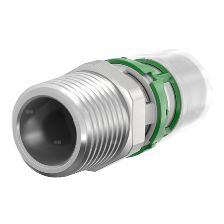 Złączka prosta, końcówka zaprasowywana COMAP MultiSkin Visu-Control, mosiądz, 75x6 x 2 1/2'' (MZ x GZ)